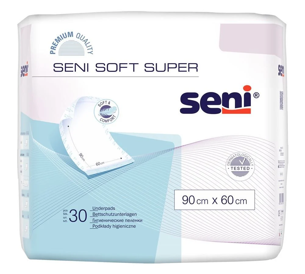 Seni Soft Super Bettschutz 90x60cm 30 Stück