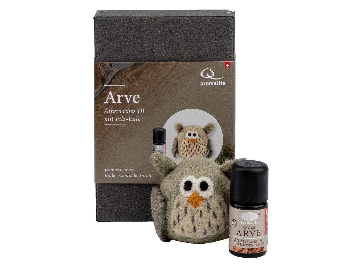 AROMALIFE Geschenkset Filz Eule mit Arve AROMALIFE Geschenkset Filz Eule mit Arve