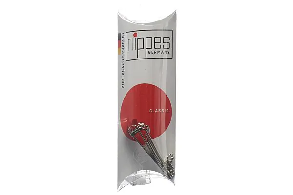 Nippes Nagelknipser mit Kette vernickelt