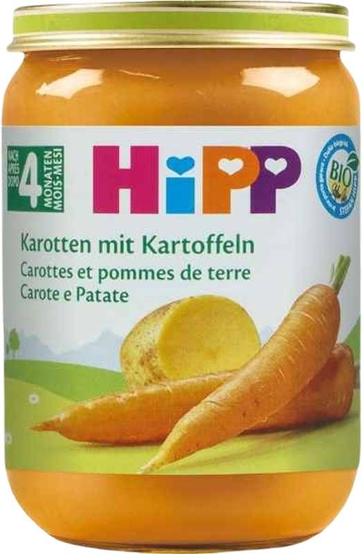 HIPP Bio Früh Karotten Kartoffeln Glas 190g