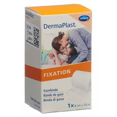 DermaPlast Gazebinde festkantig 8cmx10m DermaPlast Gazebinde festkantig 8cmx10m