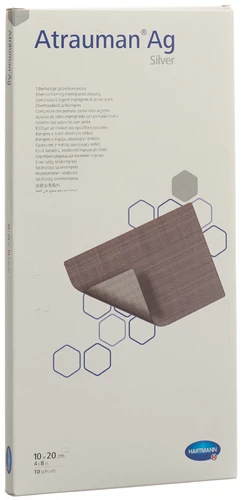 ATRAUMAN Ag Kompressen 10x20cm steril 10 Stück