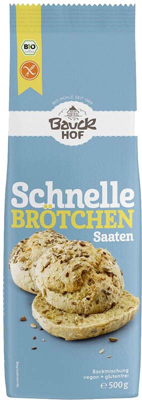 BAUCKHOF Schnelle Brötchen Saaten glutenfr 500g BAUCKHOF Schnelle Brötchen Saaten glutenfr 500g