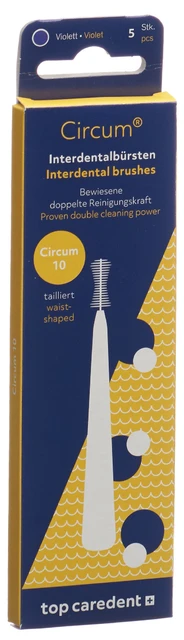 TOP CAREDENT Circum 10 Interdentalbürste Violett 5 Stück