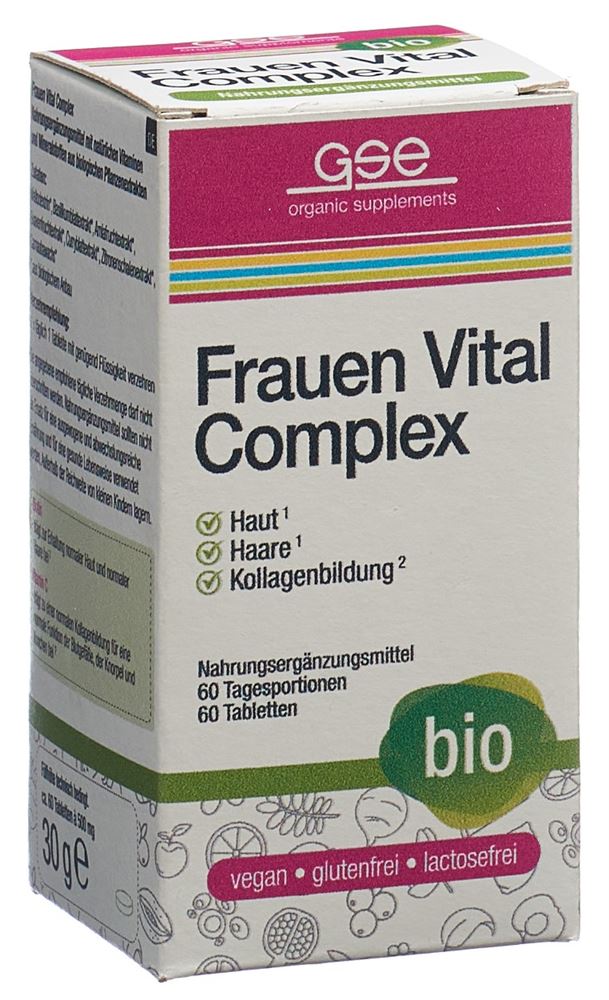 GSE Frauen Vital Complex Tabletten Bio Glas 60 Stück GSE Frauen Vital Complex Tabletten Bio Glas 60 Stück