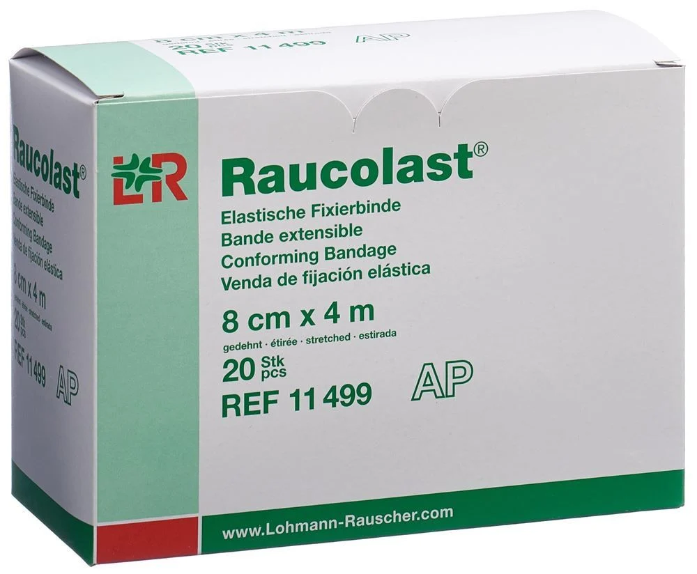 Raucolast elastische Fixierbinde 8cmx4m 20 Stück