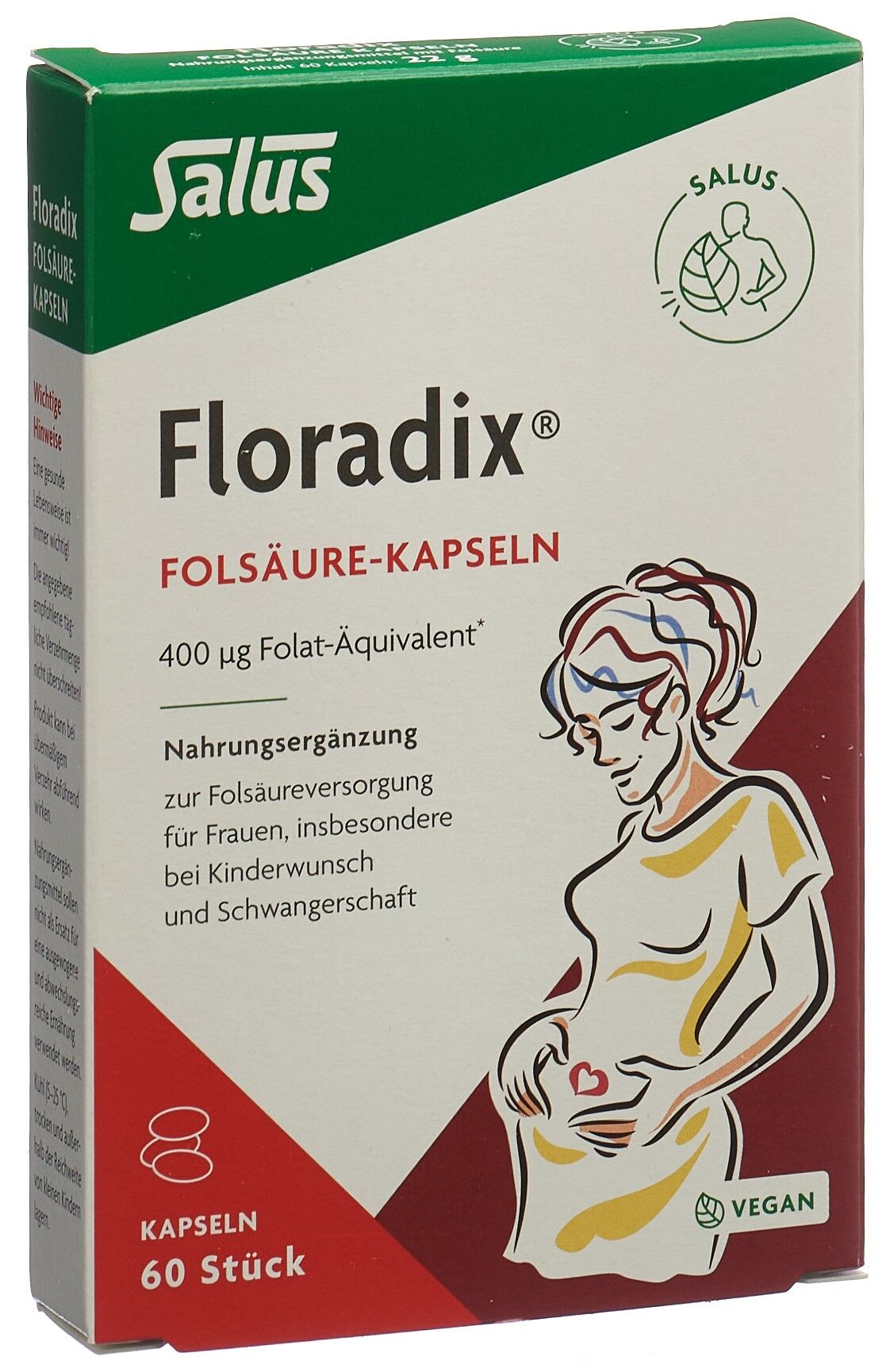 Floradix Folsäure Kapseln 60 Stück Floradix Folsäure Kapseln 60 Stück