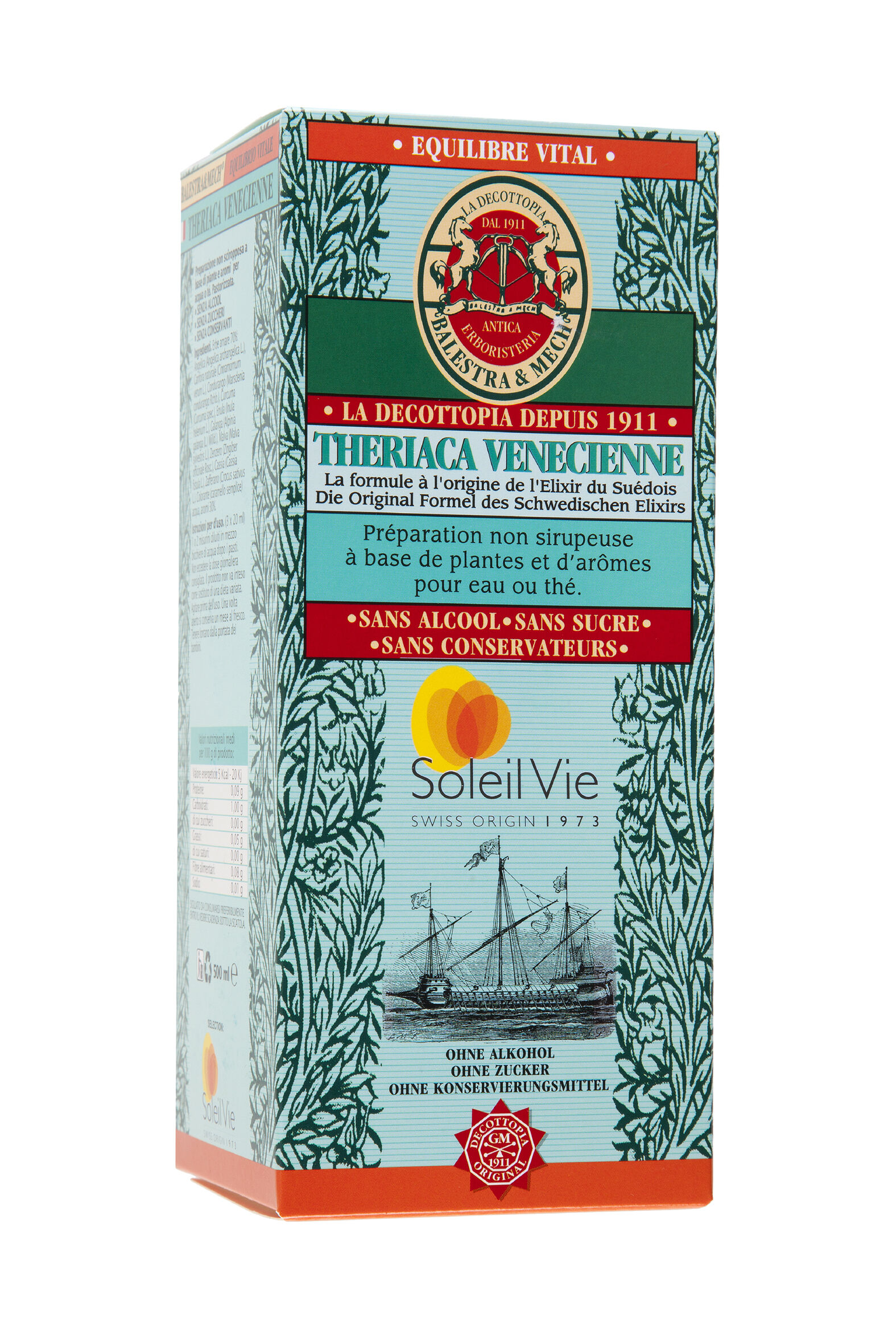Soleil Vie Theriaca Vénécienne Schwedenelixier (ohne Alkohol) 500ml