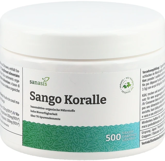 sanasis Sango Koralle Pulver vegan Dose 500g