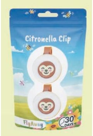 FLYAWAY Citronella-Clip Monkey Duopack 2 Stück