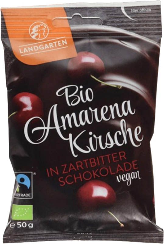 LANDGARTEN Amarenakirsch Zartbitter Bio Fairtade 50g