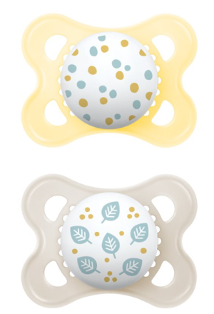 MAM Original Nuggi 0-6 Monate yellow/grey 2 Stück