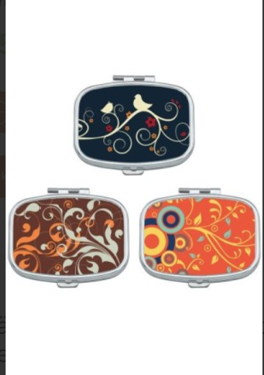 Sahag Pillendose Fancy rechteckig 2 Fächer ass