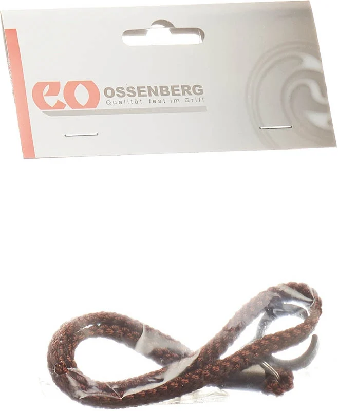 SAHAG Stockschlaufe Kordel Braun mit Clip