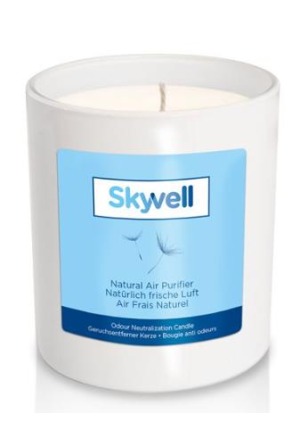 SKYVELL home Geruchsentferner Kerze Glas 200ml