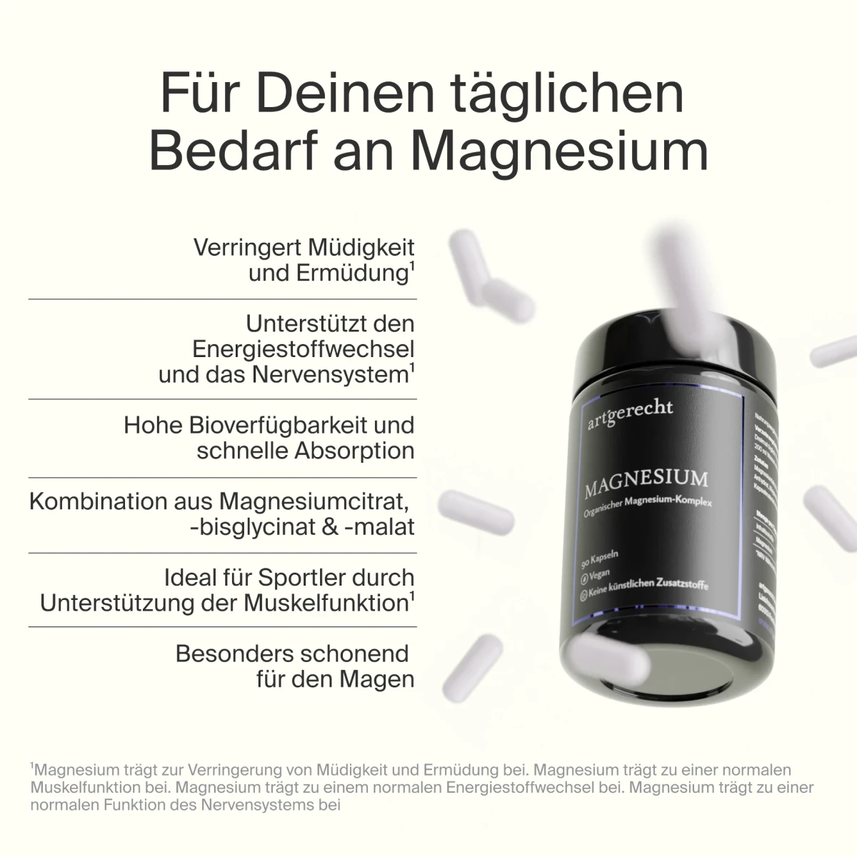 artgerecht Magnesium organisch 90 Kapseln