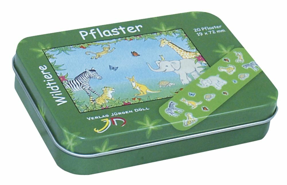DÖLL Heftpflaster 19x72mm Wildtiere Dose 20 Stück DÖLL Heftpflaster 19x72mm Wildtiere Dose 20 Stück