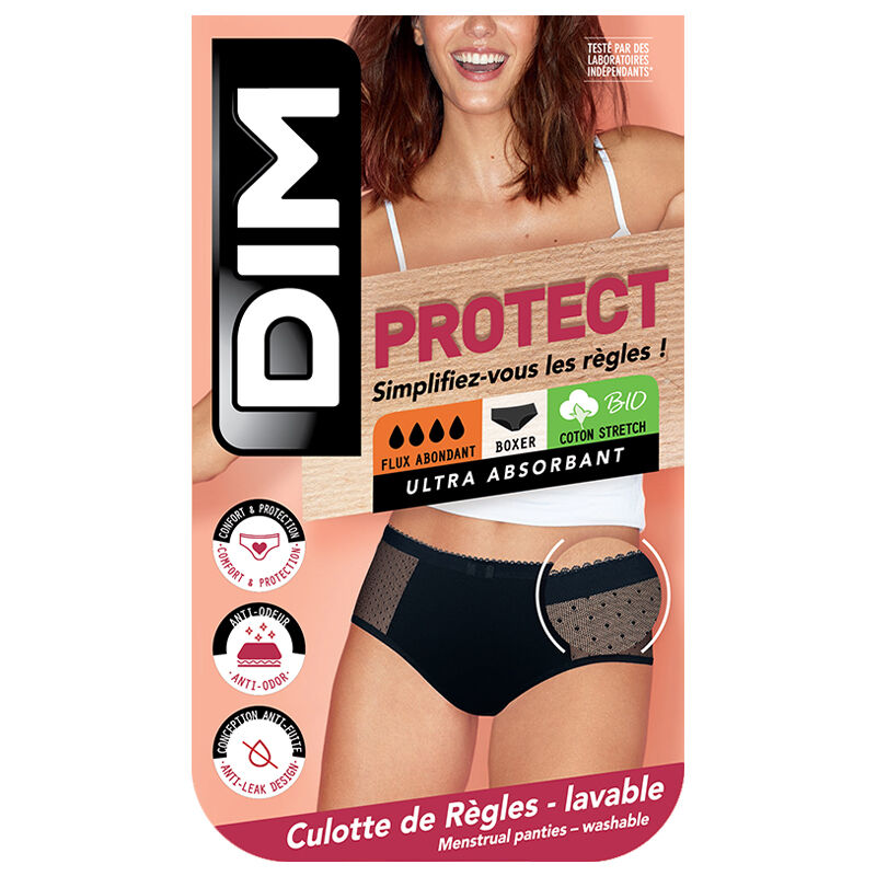 DIM Boxer Lace Stark 44-46 schwarz mit Meshdetail