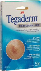 3M Tegaderm Film Transparentverband 6x7cm 5 Stück 3M Tegaderm Film Transparentverband 6x7cm 5 Stück