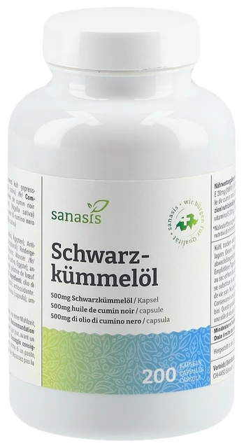 sanasis Schwarzkümmelöl Kapseln Dose 200