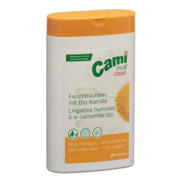 CAMI MOLL clean Feuchttücher neu Formel Box 40 Stück CAMI MOLL clean Feuchttücher neu Formel Box 40 Stück