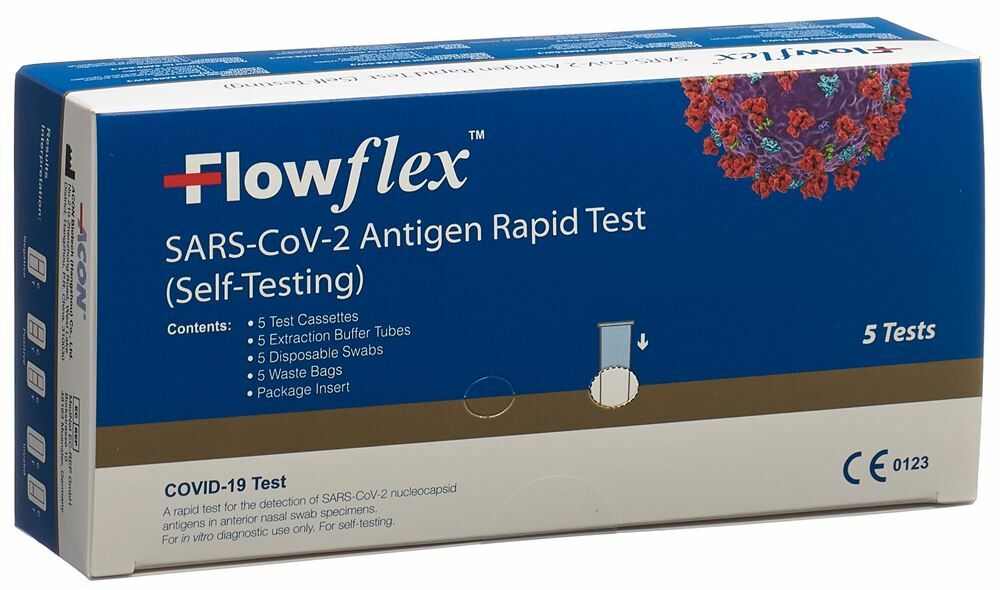 FLOWFLEX SARS-CoV-2 Ag Rapid Self-Test 5 Stück