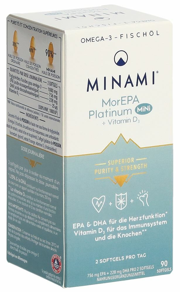 Minami MorEPA Platinum Mini Softgels Ds 90 Stück Minami MorEPA Platinum Mini Softgels Ds 90 Stück