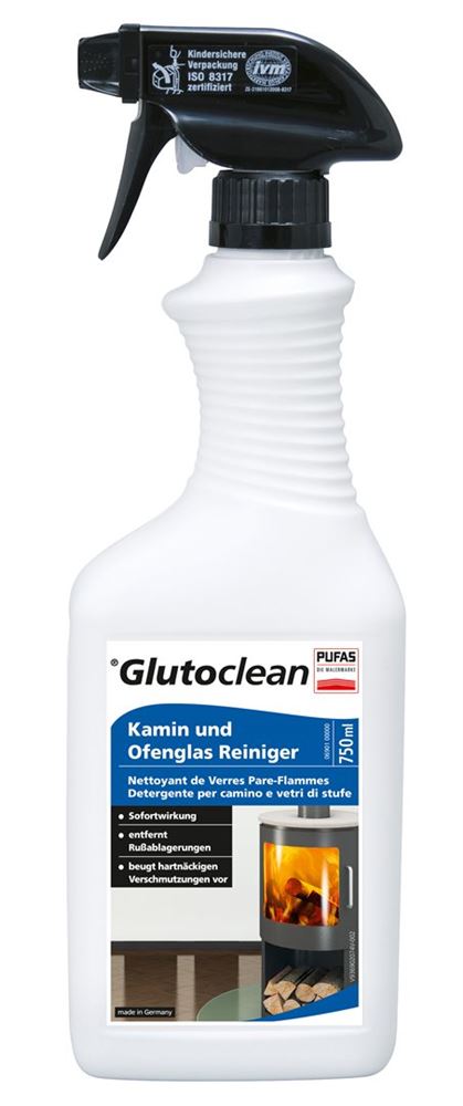 GLUTOCLEAN Kamin+Ofenglas Reiniger 750ml