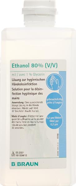 B. BRAUN Ethanol 80% Glycerin 1% Ovalflasche 500 ml