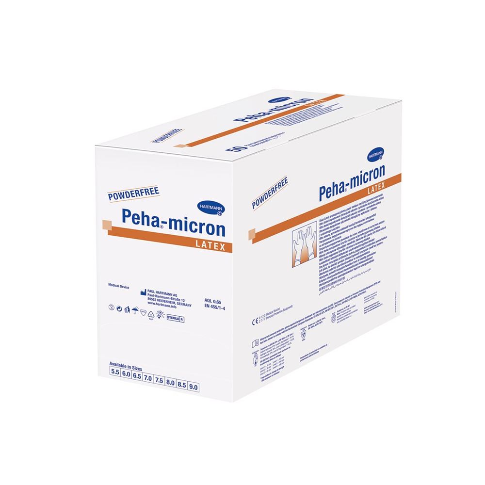 Peha-MICRON latex Gr7.5 puderfrei steril 100 Stück