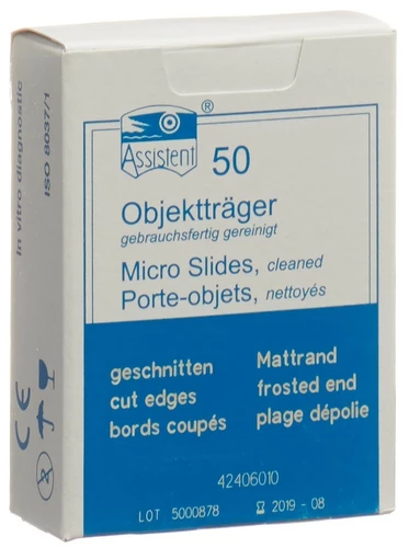 ASSISTENT Objektträger Elka Mattstreif CE 50 Stück