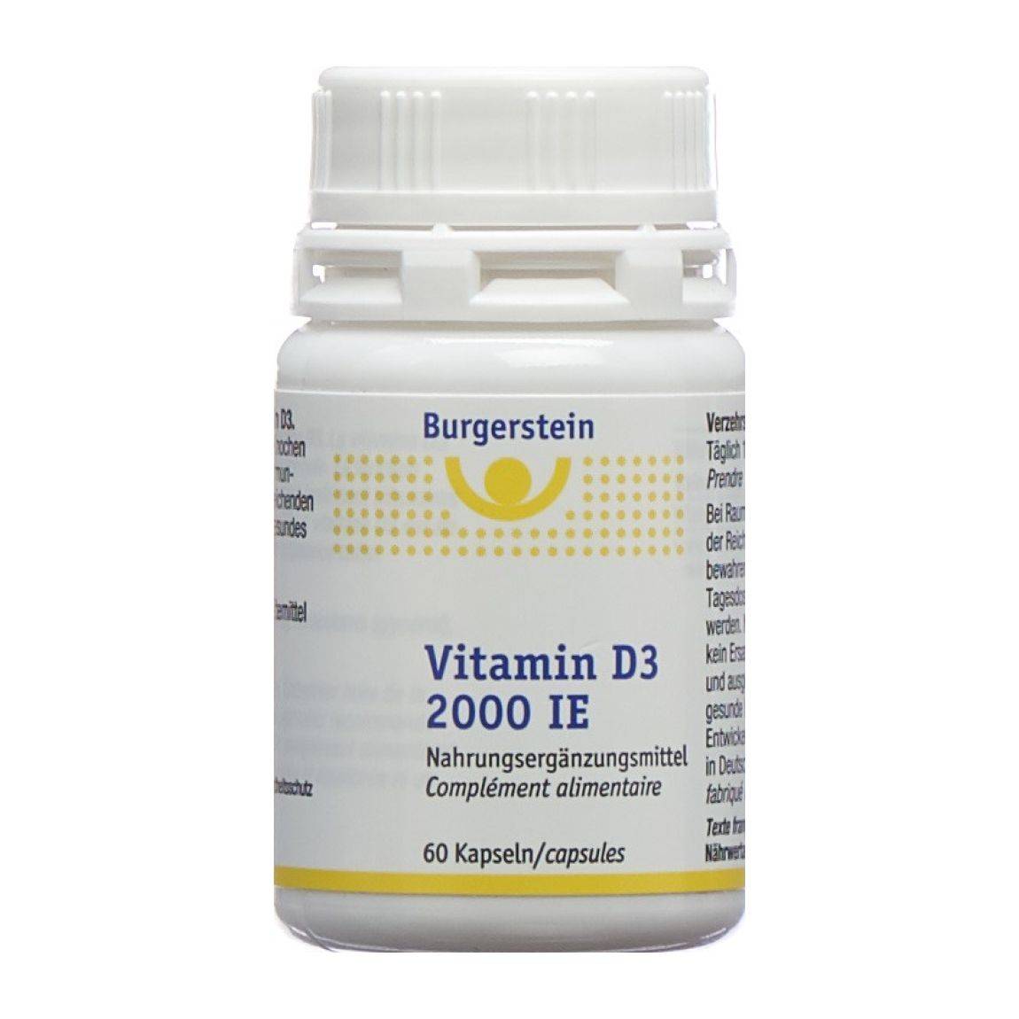 BURGERSTEIN Vitamin D3 Kapseln 2000 IE 60 Stück BURGERSTEIN Vitamin D3 Kapseln 2000 IE 60 Stück