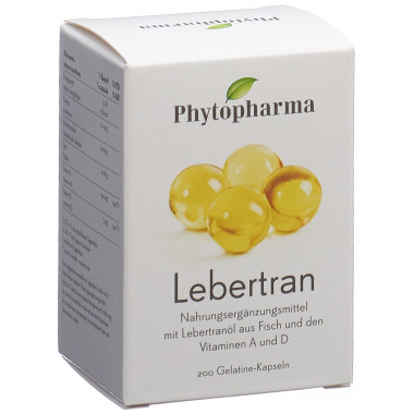 Phytopharma Lebertranöl Kapseln 200 Stück Phytopharma Lebertranöl Kapseln 200 Stück