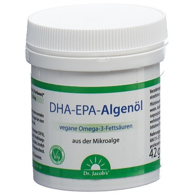 Dr. Jacob's DHA-EPA-Algenöl Kapseln 60 Stück Dr. Jacob's DHA-EPA-Algenöl Kapseln 60 Stück