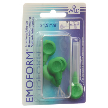 EMOFORM Interdentalbürsten 1.9mm hellgrün 5 Stück EMOFORM Interdentalbürsten 1.9mm hellgrün 5 Stück