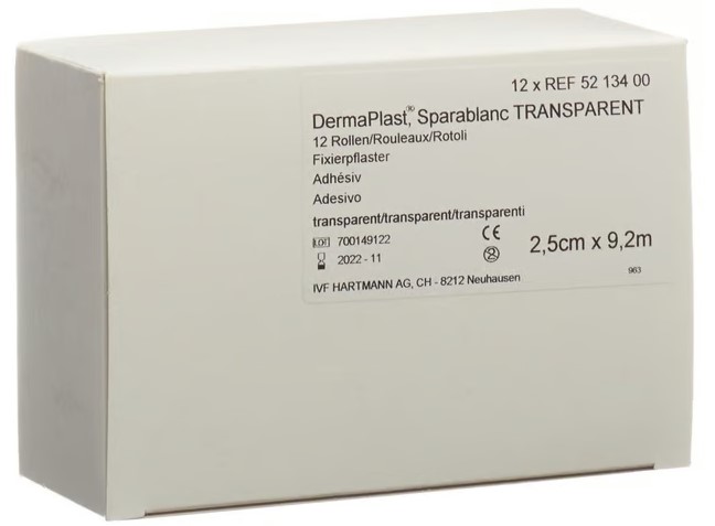 SPARABLANC TRANSPAR Heftpflaster 2.5cmx9.2m 12 Stück