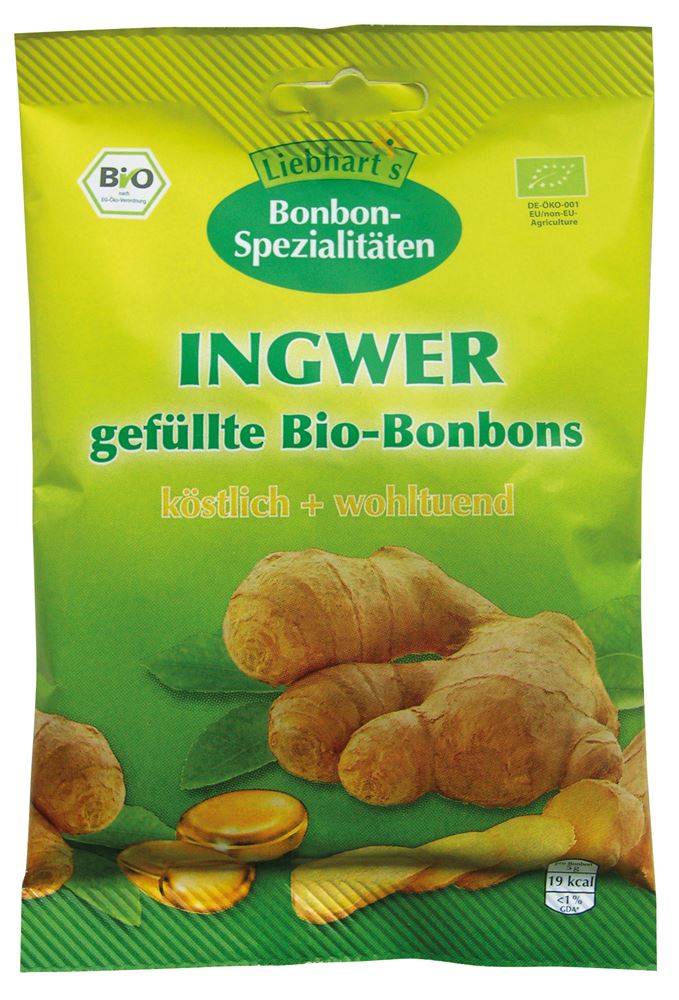 LIEBHARTS Bonbons Ingwer Bio 18 Btl 100g