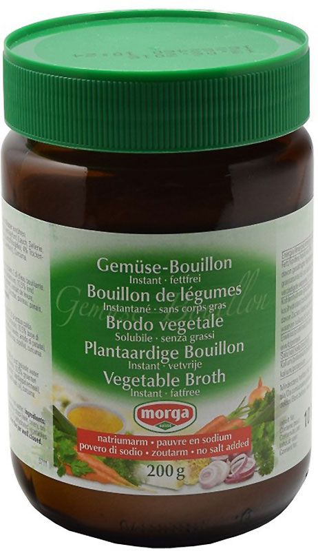 MORGA Gemüse Bouillon inst fettfrei natriuma 200g MORGA Gemüse Bouillon inst fettfrei natriuma 200g