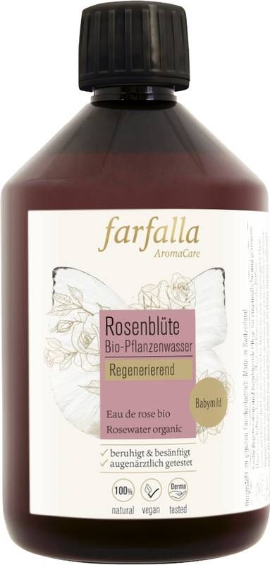 FARFALLA Bio-Pflanzenwasser Rosenblüte Fl 500ml FARFALLA Bio-Pflanzenwasser Rosenblüte Fl 500ml
