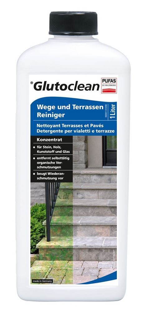 GLUTOCLEAN Wege + Terrassen Reiniger Fl 1lt GLUTOCLEAN Wege + Terrassen Reiniger Fl 1lt