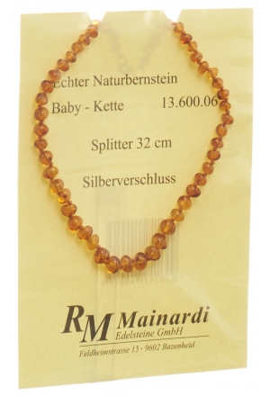 MAINARDI Natur Bernstein 32cm Splitt Silberverschl