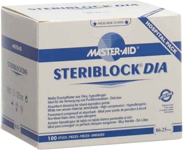 STERIBLOCK Vliespflaster 86x25mm steril 100 Stück