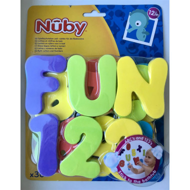 Nuby Alphabet und Zahlen für Badewanne 36 Stück Nuby Alphabet und Zahlen für Badewanne 36 Stück
