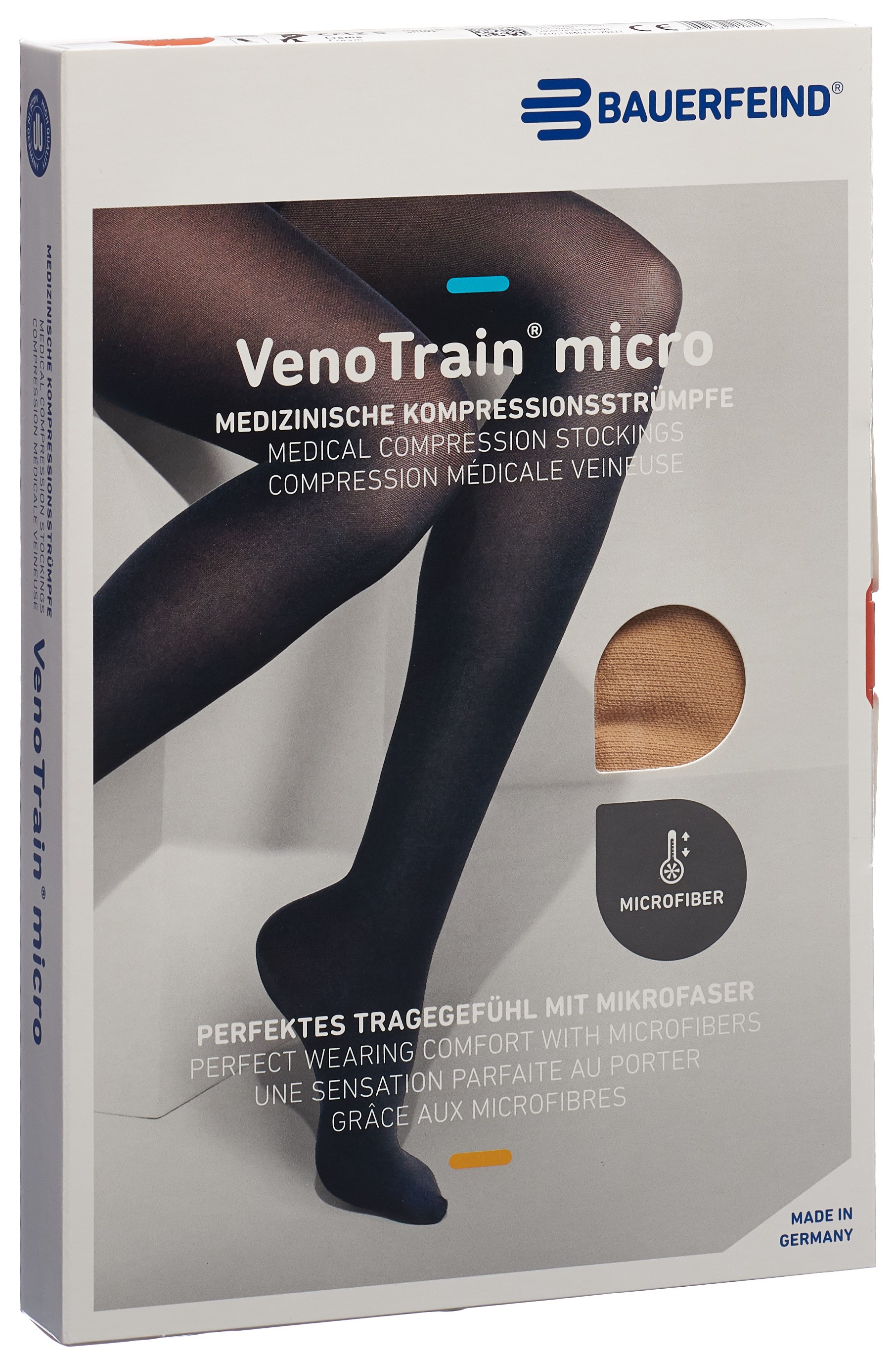 Bauerfeind VT MICRO AG KKL2 M n/s Fuss offen cara MikroNoppe 1 Paar