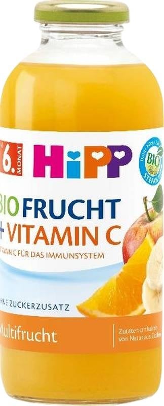 Hipp Multifrucht mit Vitamin C Glasflasche 500ml