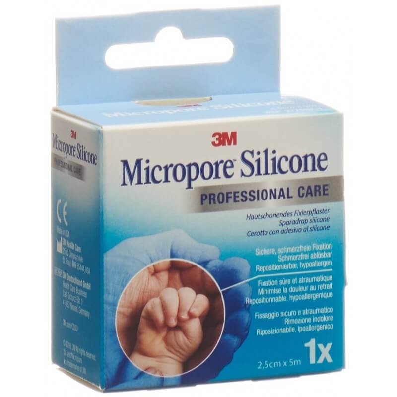 3M Micropore Silicone Heftpflaster 2.5cmx5m 3M Micropore Silicone Heftpflaster 2.5cmx5m