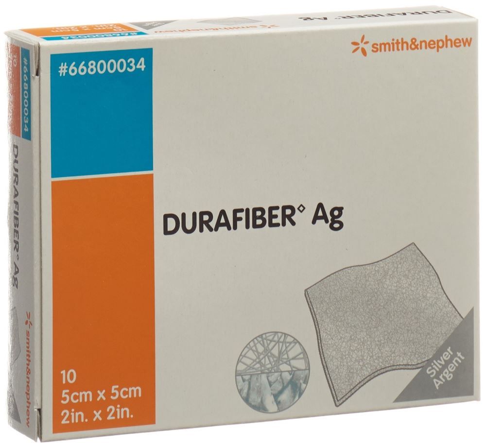 DURAFIBER AG Wundauflage 5x5cm steril 10 Stück DURAFIBER AG Wundauflage 5x5cm steril 10 Stück