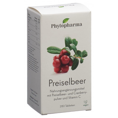 Phytopharma Preiselbeer Tabletten 280 Stück Phytopharma Preiselbeer Tabletten 280 Stück