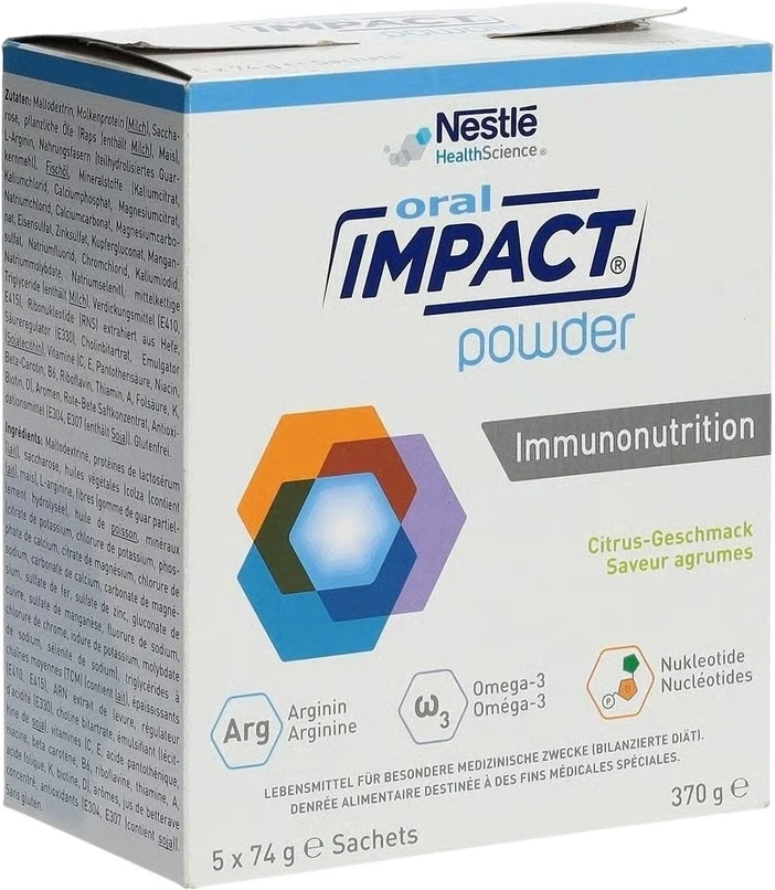 IMPACT ORAL Immunonutrition Pulver Citrus 5 x 74g