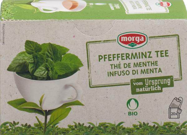 MORGA Pfefferminz Tee m/H Bio Knospe Btl 20 Stück